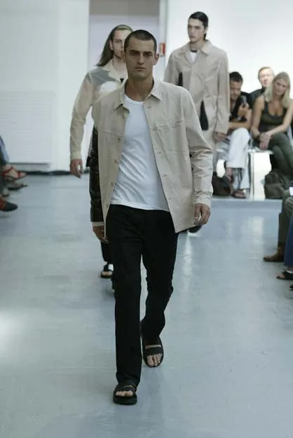 1997 Vintage Structured Leather Elongated Jacket