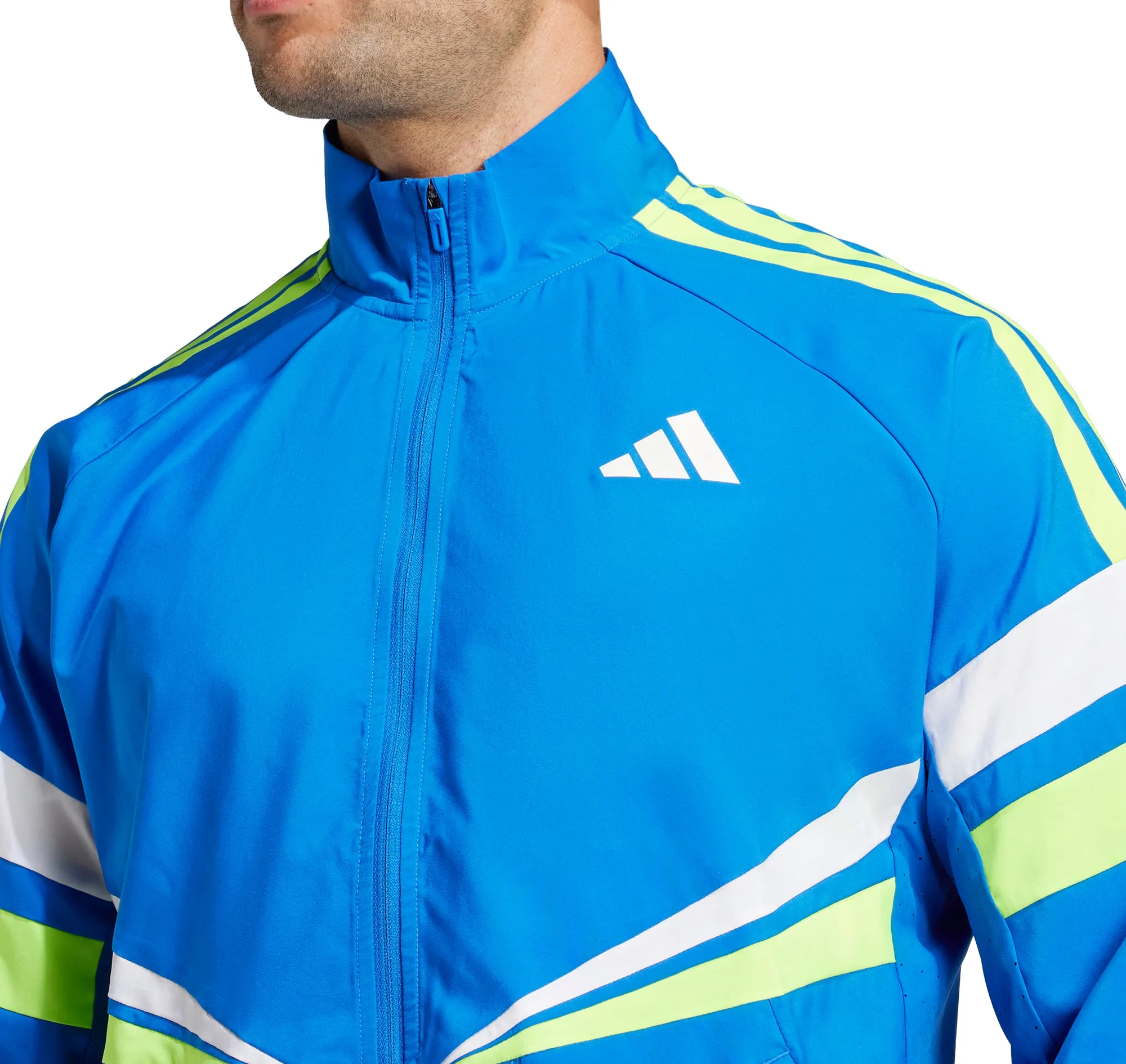 adidas Adizero Retro Mens Running Jacket - Blue