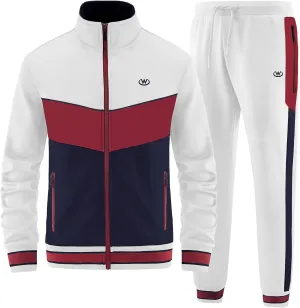 ANOTWENER Men's Casual 2 Piece Tracksuit Sets Long Sleeve Full Zip Jacket and Sweatpants Jogging Sport Outfits Sweatsuits