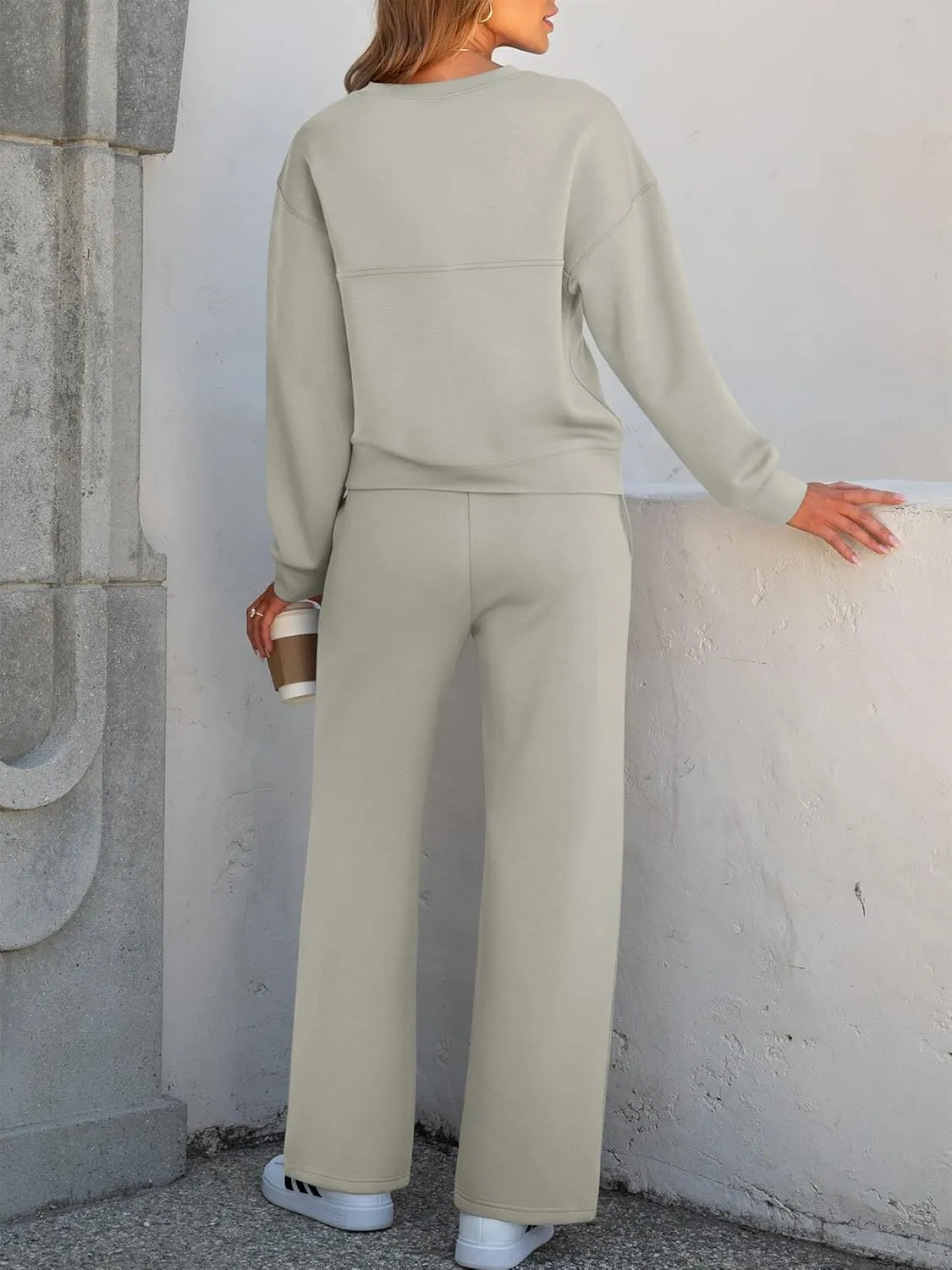 ANRABESS Women 2 Piece Set Long Sleeve Sweatsuit Sweatpants Tracksuit Sweat Casual Matching 2024 Travel Fall Trendy Outfits
