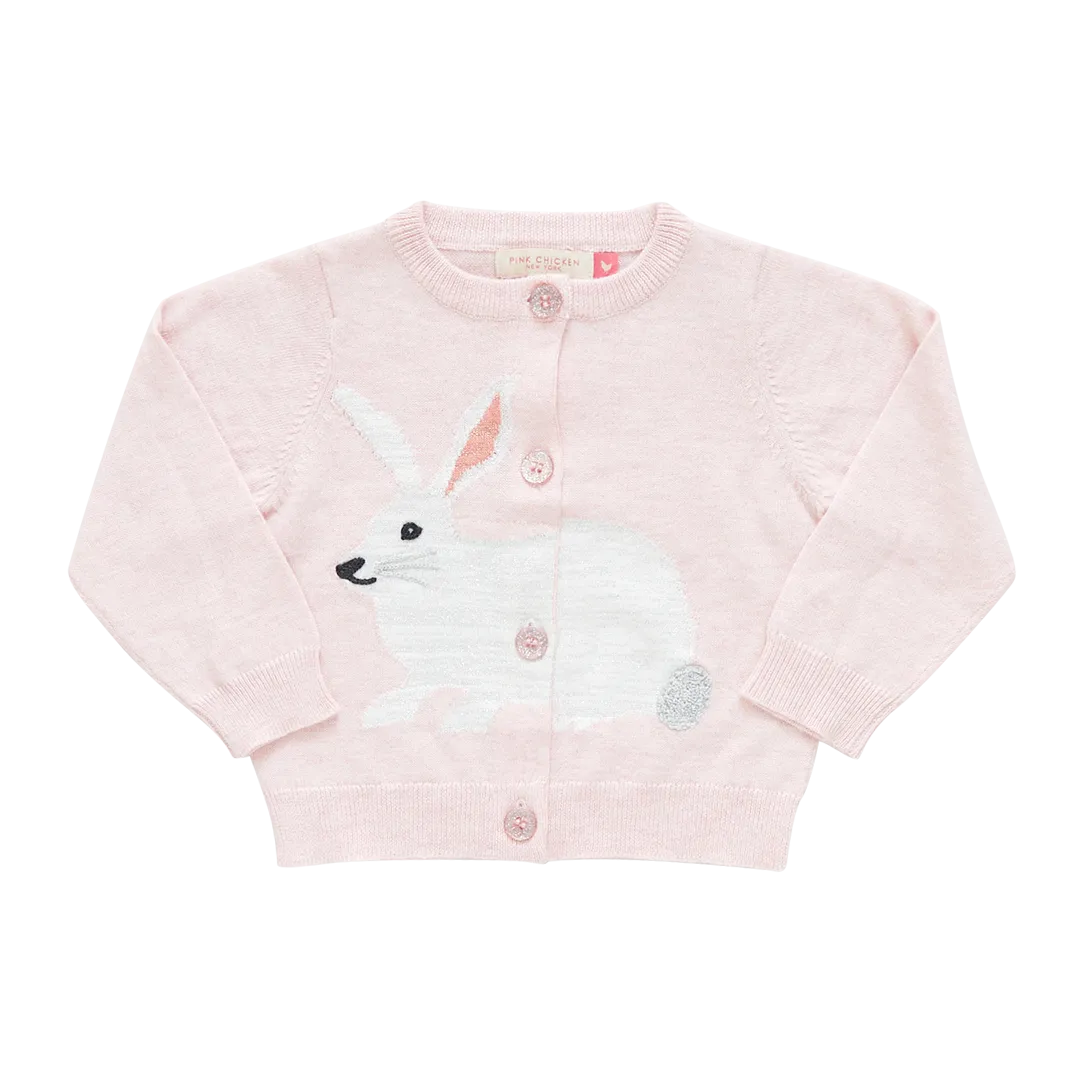 Baby Girls Rabbit Sweater - Light Pink