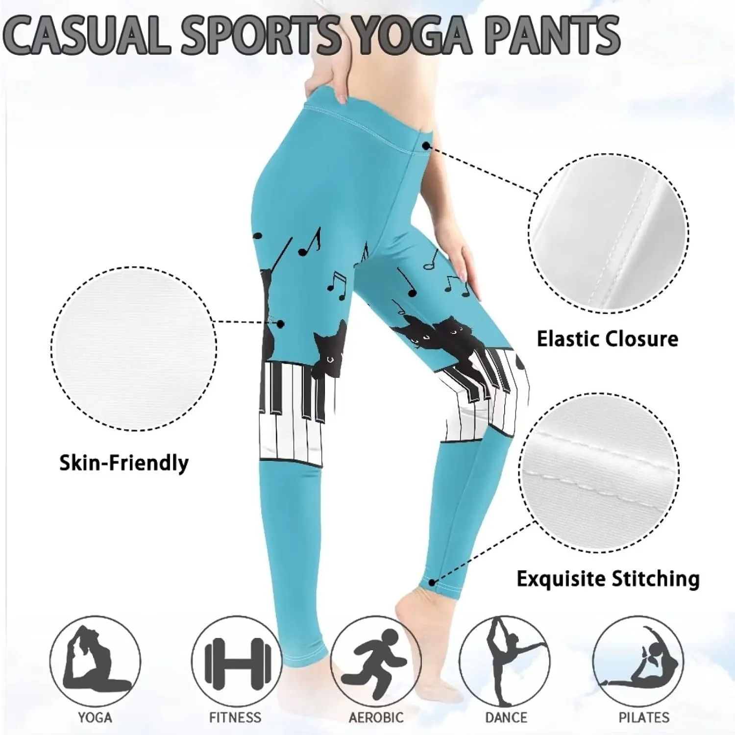 Biyejit Women's Yoga Pants High Waisted Leggings for Ladies Workout Leggings for Woman