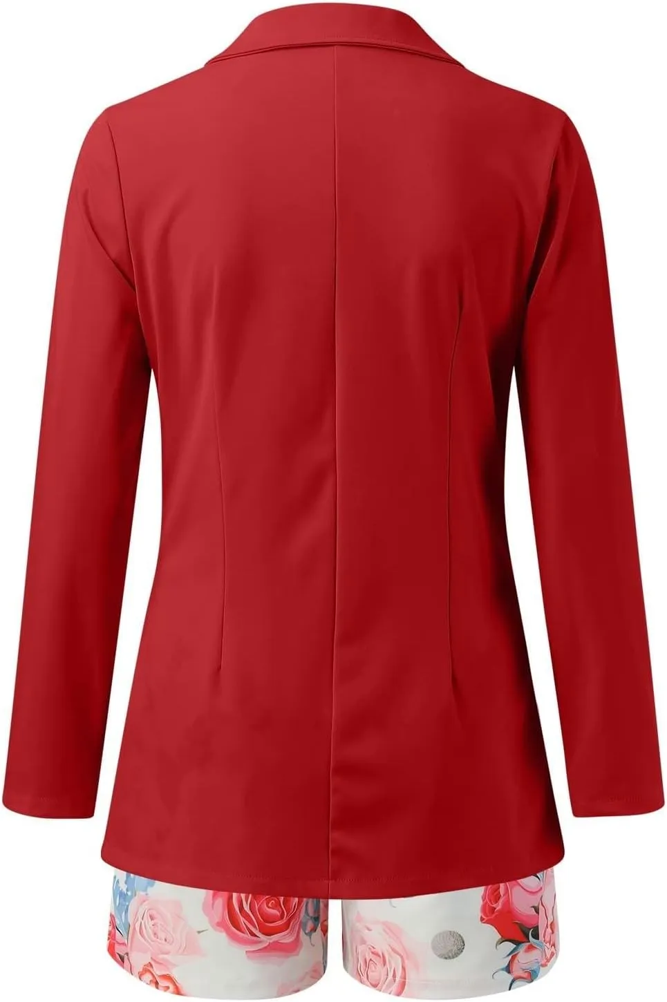 Blazer Sets Women 2 Piece Outfits with Belt Business Casual Jackets Elegant Cardigan Coat Floral Shorts Suit