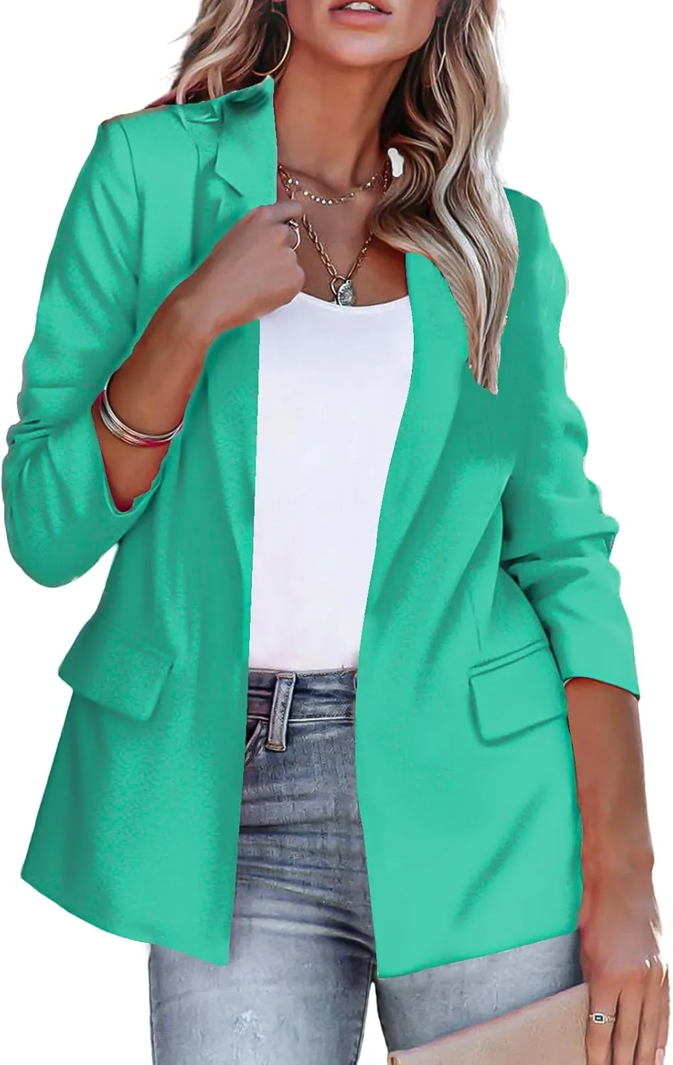 Blazers for Women Business Casual Office Work Suit Jackets Long Sleeve Lapel Blazers Trendy Open Front Jackets
