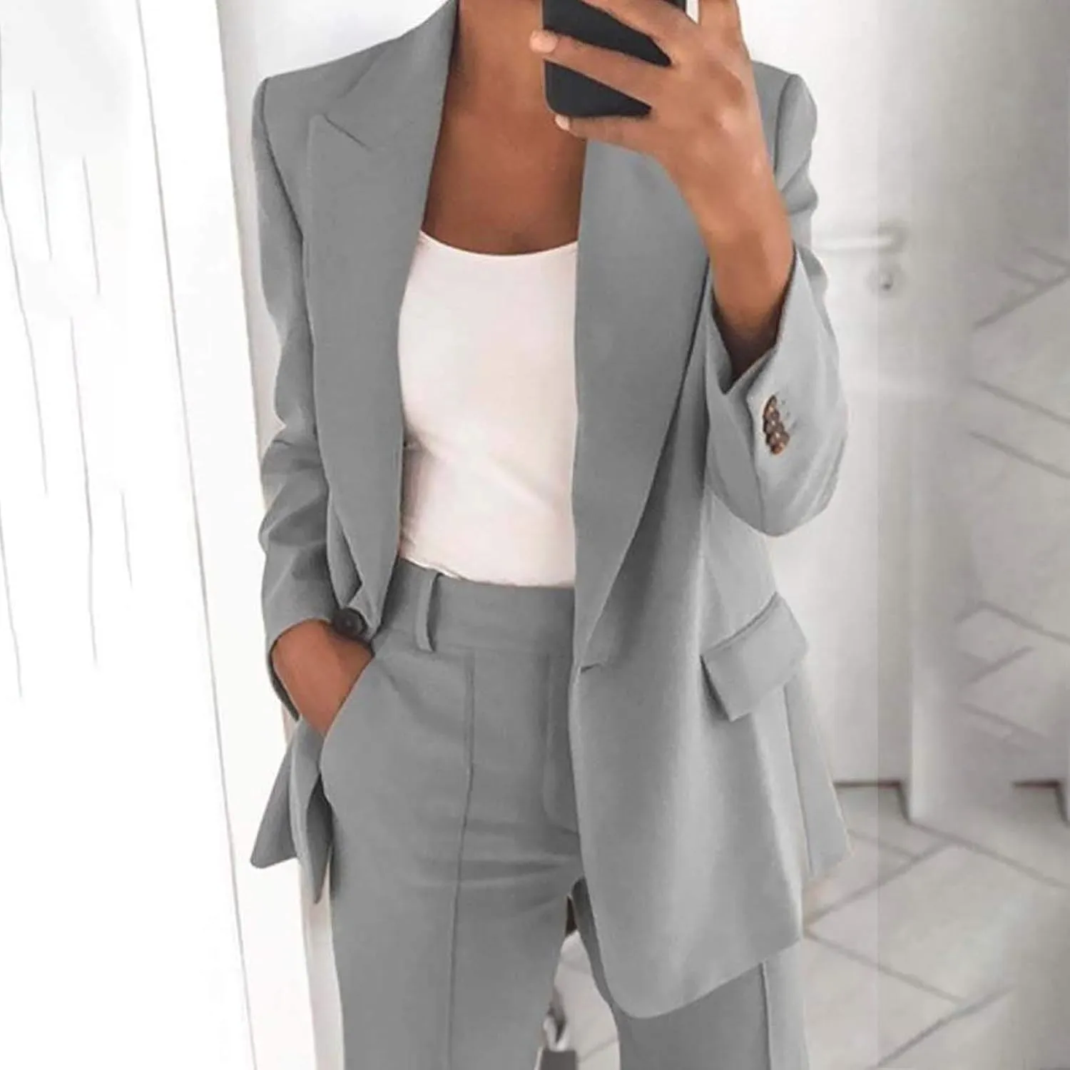 Blazers for Women Casual Long Sleeve Blazer Coat Dressy Work Jackets Professional Office Jacket Business Suit Jacket