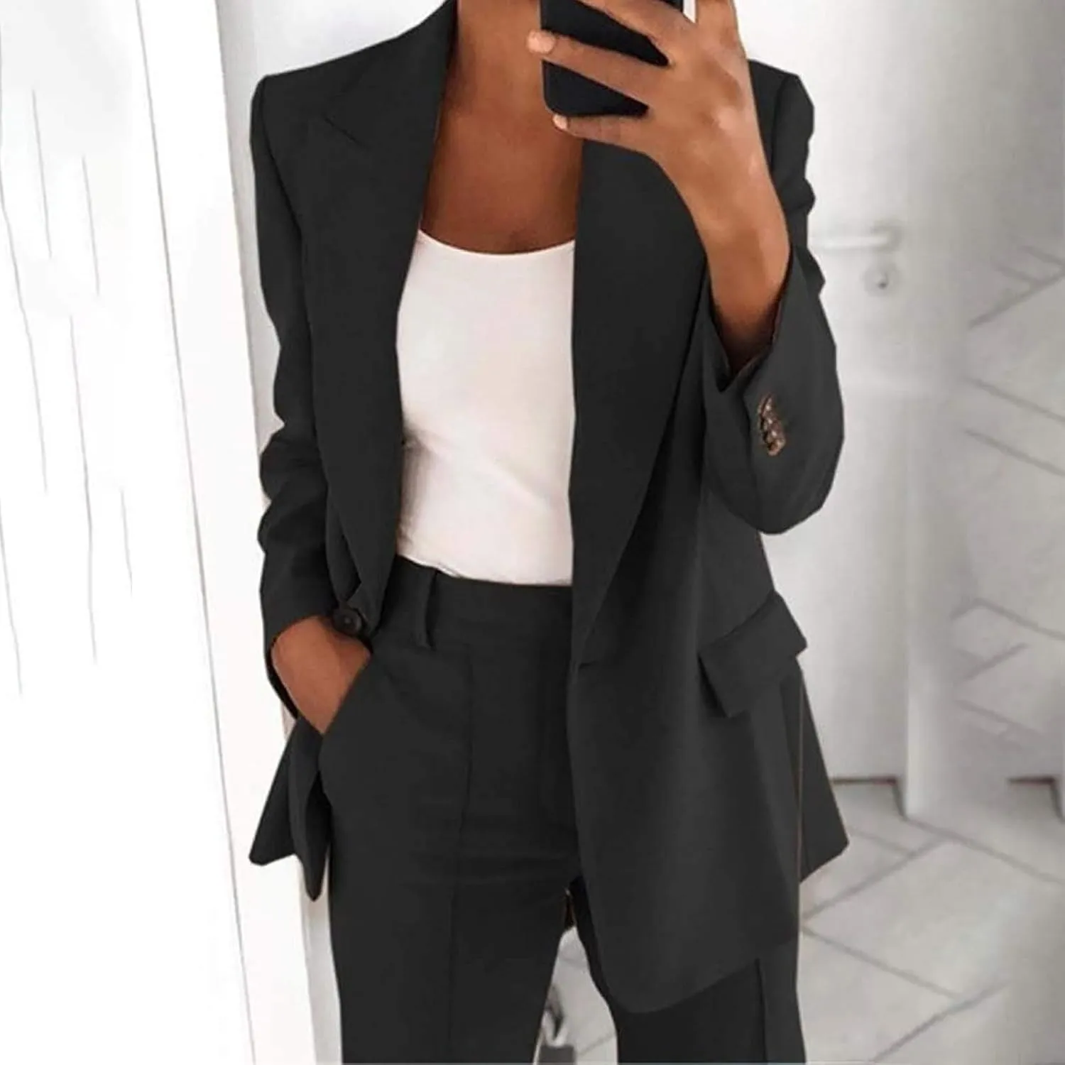 Blazers for Women Casual Long Sleeve Blazer Coat Dressy Work Jackets Professional Office Jacket Business Suit Jacket
