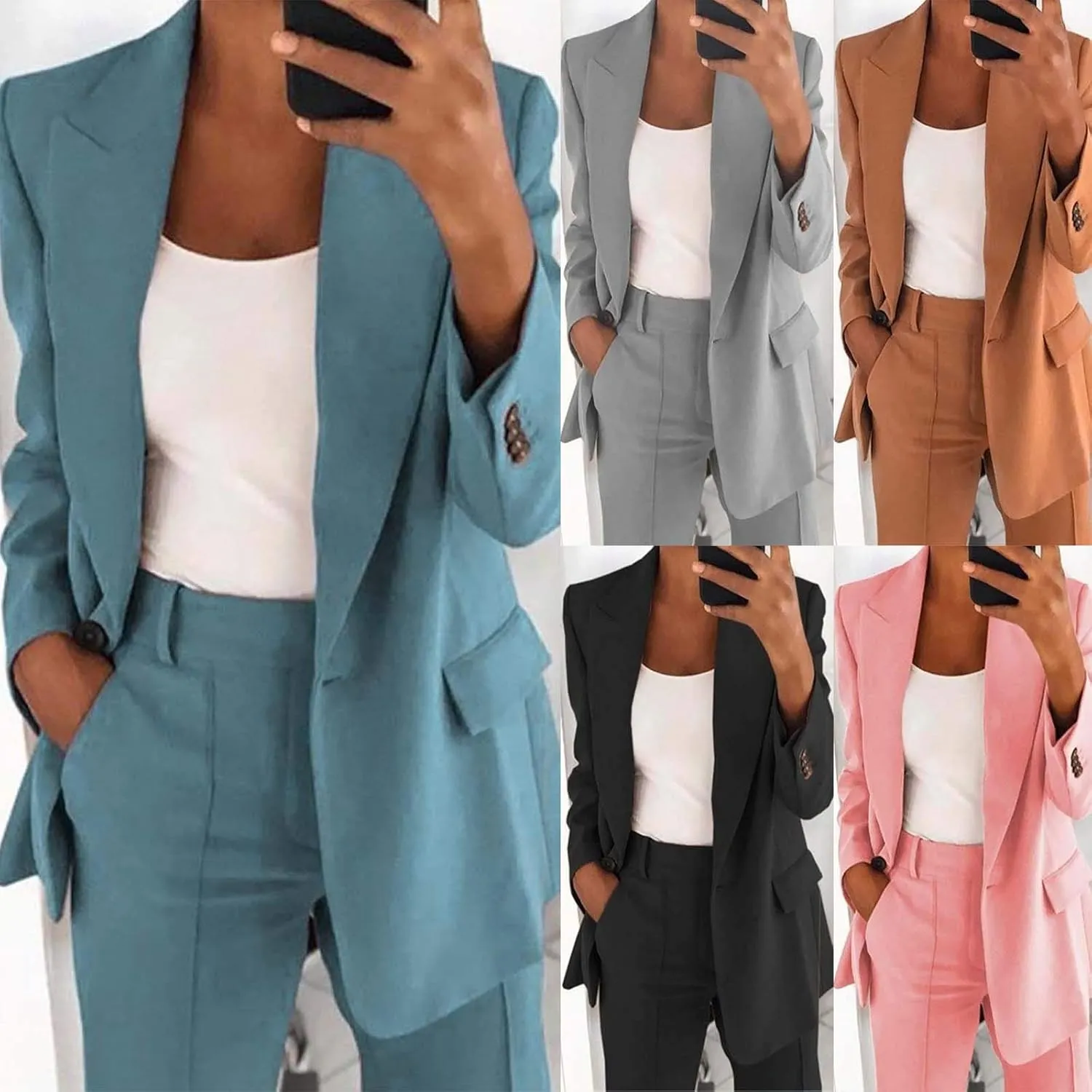 Blazers for Women Casual Long Sleeve Blazer Coat Dressy Work Jackets Professional Office Jacket Business Suit Jacket