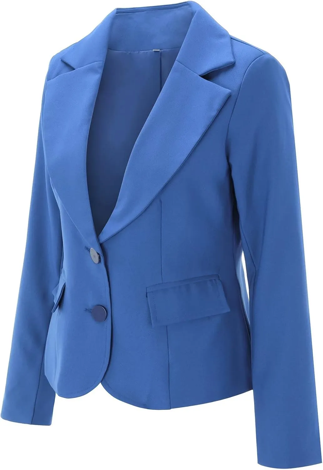Blazers for Women Short Work Business Casual Dressy Long Sleeve Open Front Button Blazer Suit Jackets with Pockets