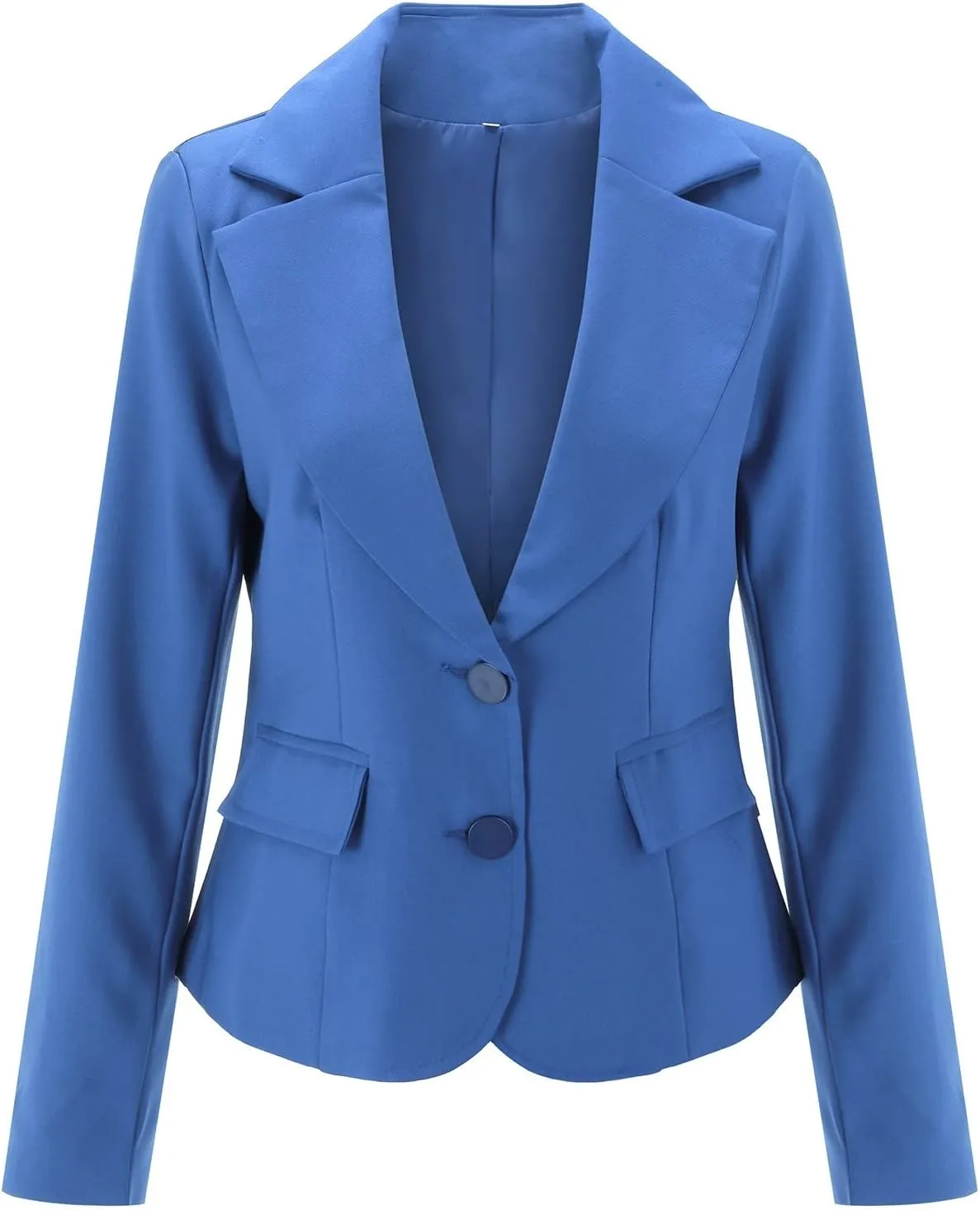 Blazers for Women Short Work Business Casual Dressy Long Sleeve Open Front Button Blazer Suit Jackets with Pockets