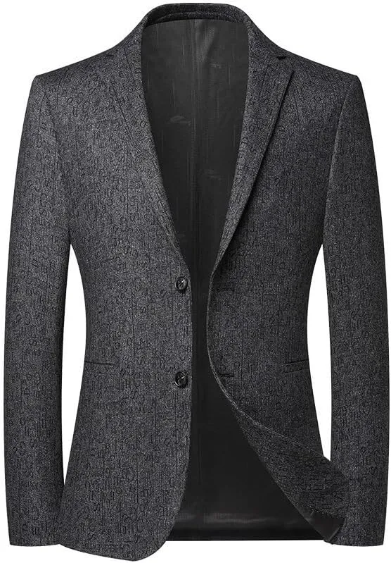 Business Casual Men Suit Men Long Sleeve Solid Color Blazers Two Button Men Formal Suit Jackets