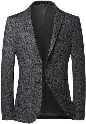 Business Casual Men Suit Men Long Sleeve Solid Color Blazers Two Button Men Formal Suit Jackets