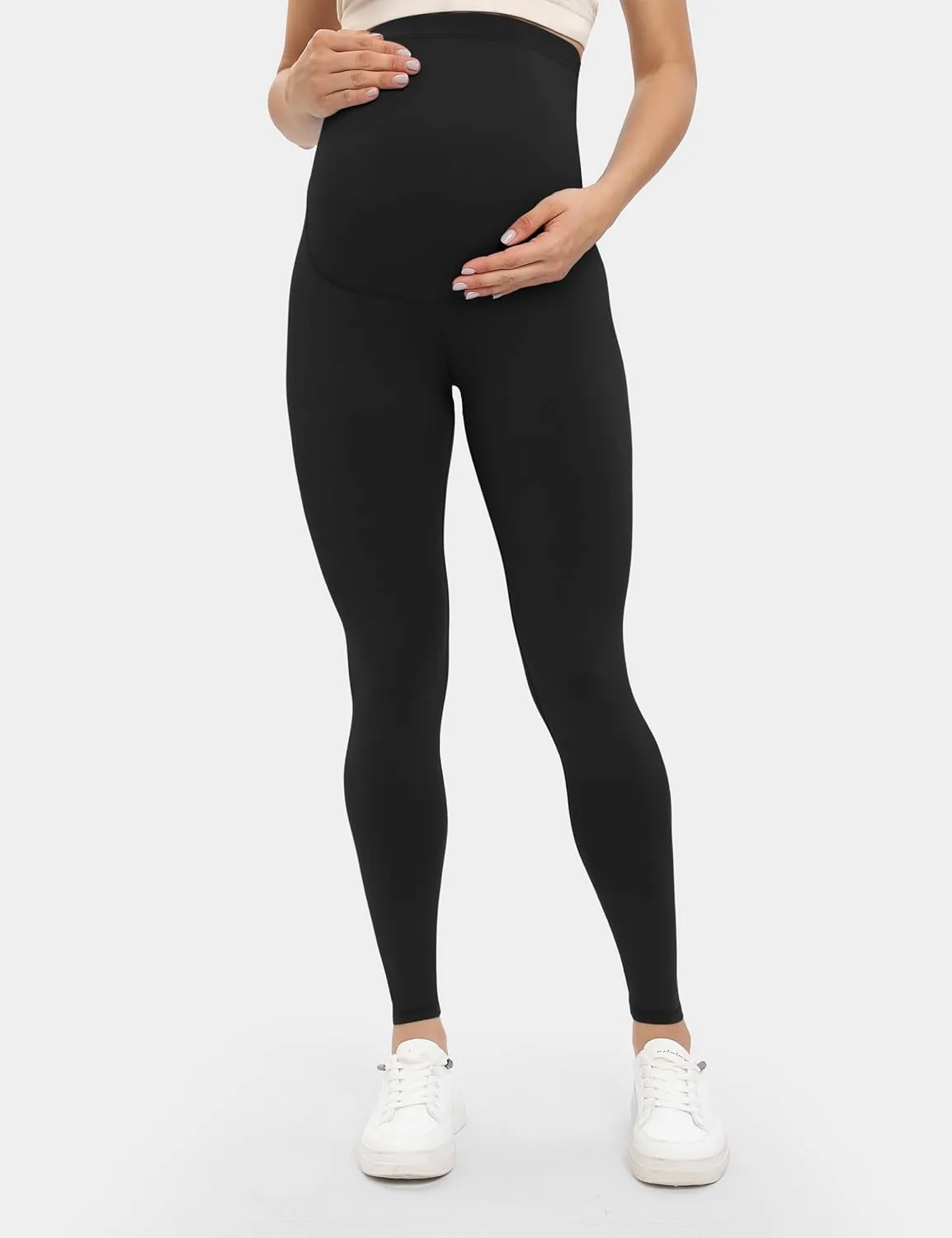 Buttergene 4 Pack Women's Creamlush Maternity Leggings Maternity Yoga Pants Pregnancy Leggings Maternity Clothes