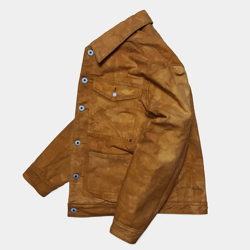BZEN M.3336RL-TRINITY 7 POCKET YELLOWSTONE INSPIRED LINED VEGGIE DYED CANVAS JACKET-12OZ-E0 BRONZE