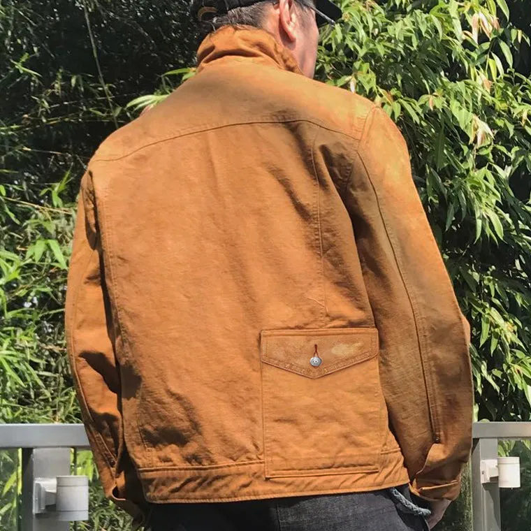 BZEN M.3336RL-TRINITY 7 POCKET YELLOWSTONE INSPIRED LINED VEGGIE DYED CANVAS JACKET-12OZ-E0 BRONZE