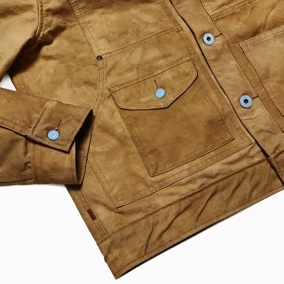 BZEN M.3336RL-TRINITY 7 POCKET YELLOWSTONE INSPIRED LINED VEGGIE DYED CANVAS JACKET-12OZ-E0 BRONZE