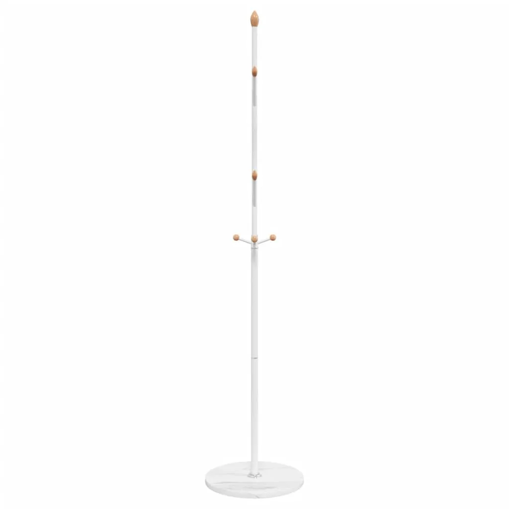 Coat Stand White 177 cm Powder-coated Iron