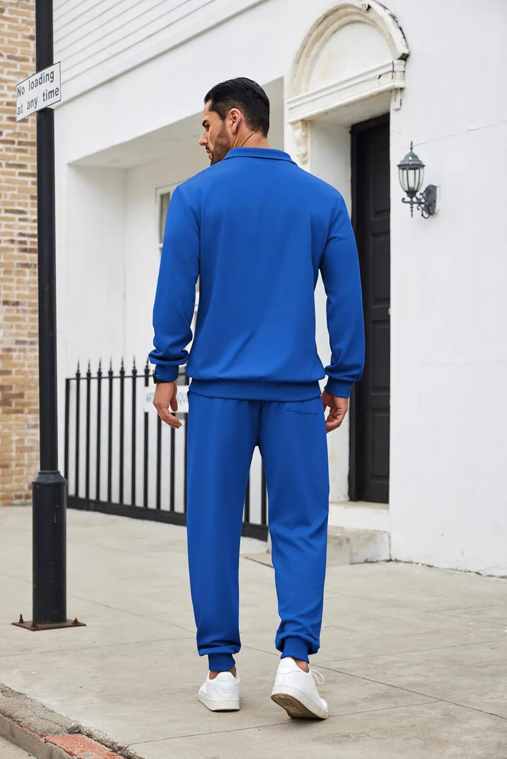 COOFANDY Men's Tracksuit 2 Piece Quarter Zip Sweatsuit Sets Casual Athletic Running Jogging Suits