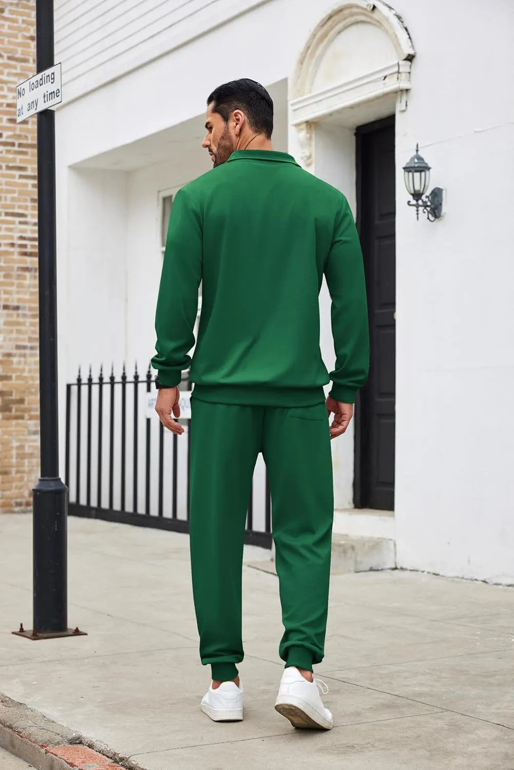 COOFANDY Men's Tracksuit 2 Piece Quarter Zip Sweatsuit Sets Casual Athletic Running Jogging Suits