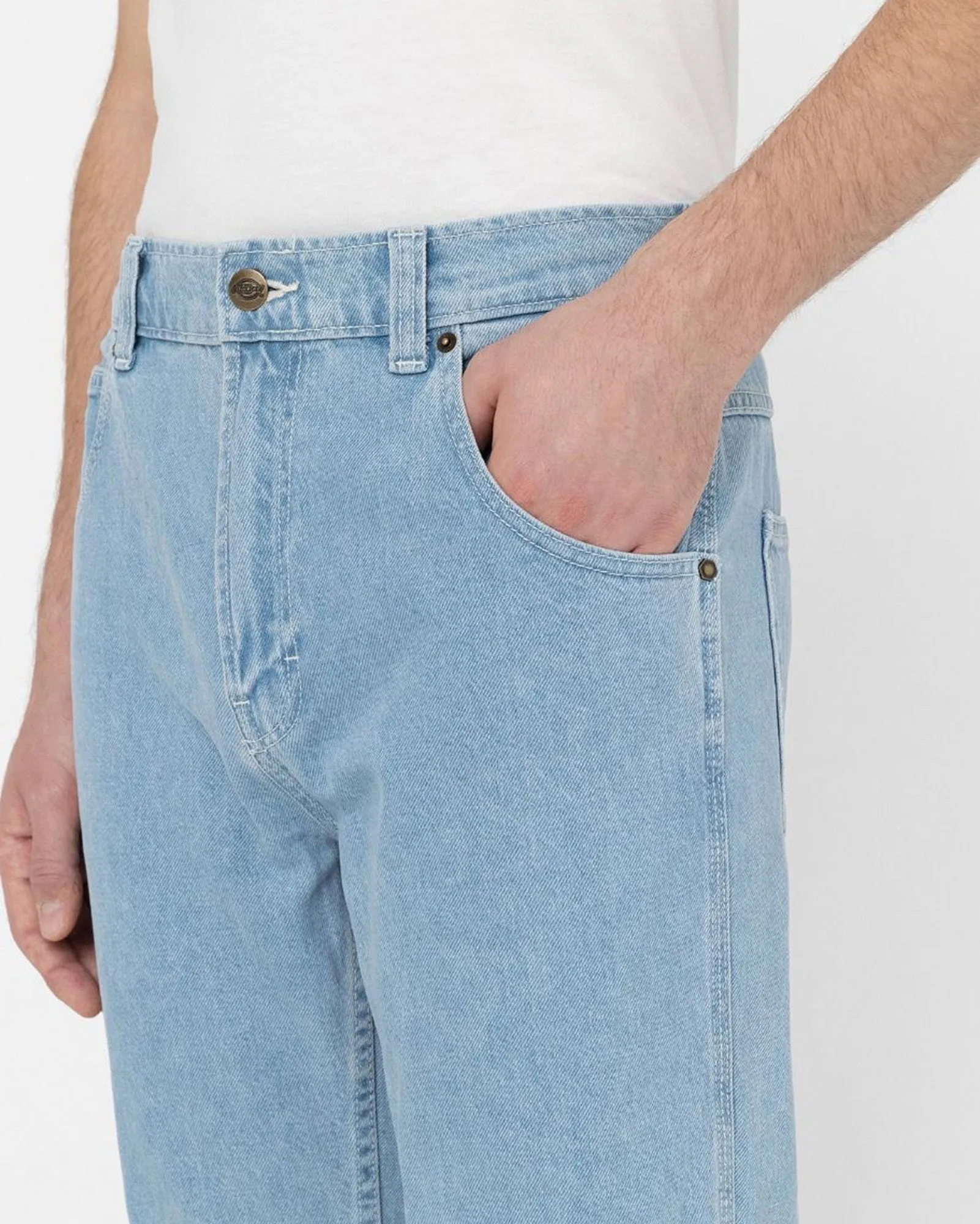 Dickies Houston Relaxed Straight Mens Jeans - Vintage Aged Blue