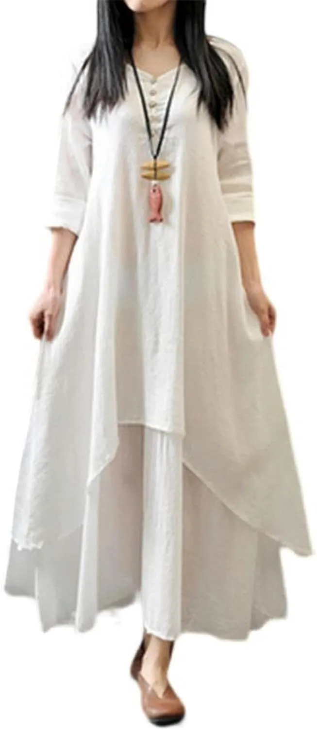 Fashionable women's dress popular short sleeve long dress