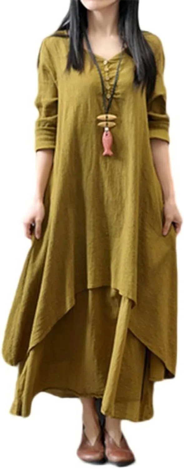 Fashionable women's dress popular short sleeve long dress