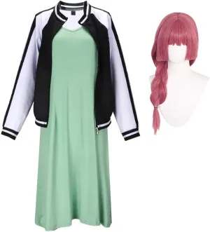 Hiroi Kikuri Cosplay Costume Green Dress Coat Suit Goto Hitori Sportswear Cosplay Outfits Anime Party Halloween Costume