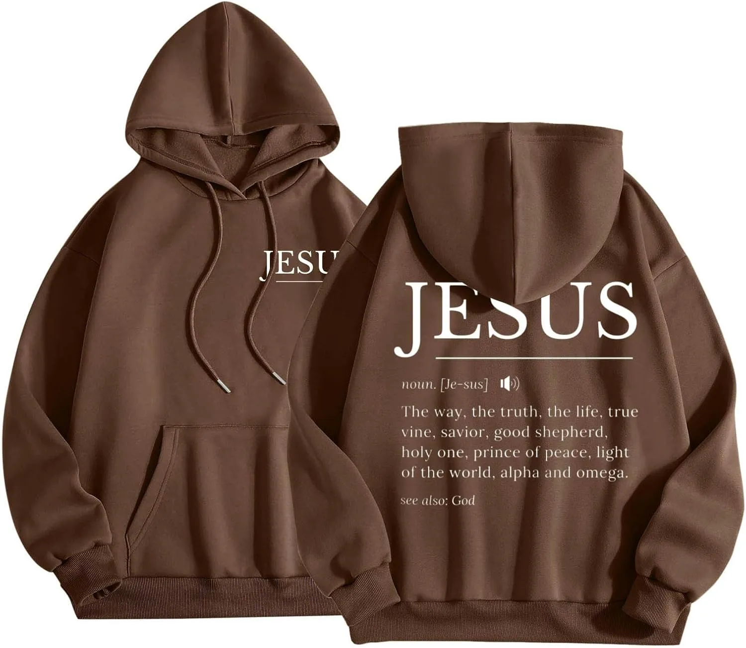 Jesus Hoodies for Women Teen Girls Oversized Christian Bible Verse Y2K Hooded Long Sleeve Christian Hoodie