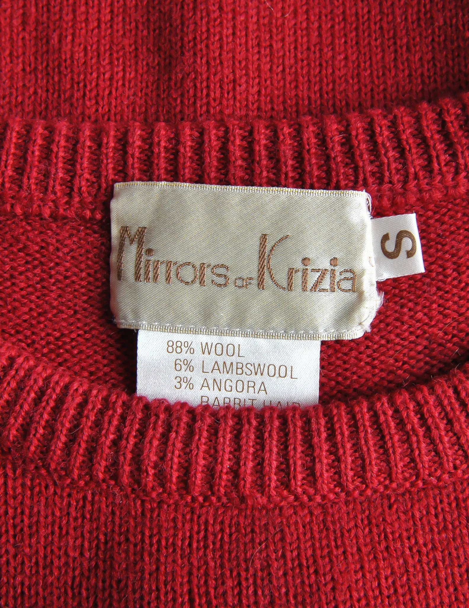 Krizia Vintage Red Orso Polar Bear Sweater