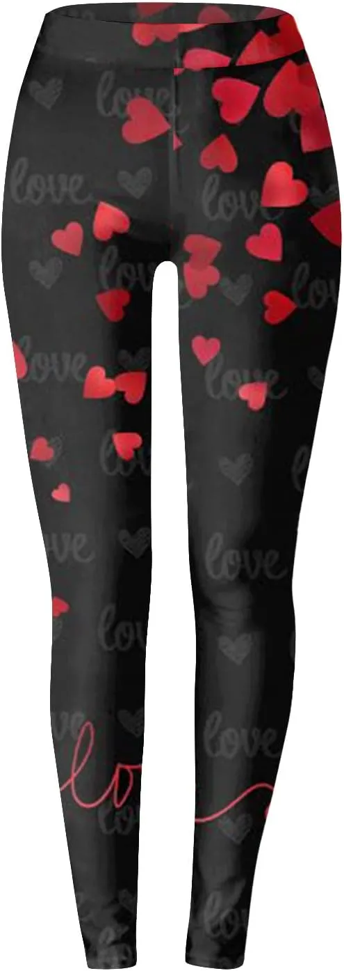 LCMTWX High Waisted Workout Leggings for Women Athletic Running Leggings Print Yoga Pants Leggings with Pockets for Women