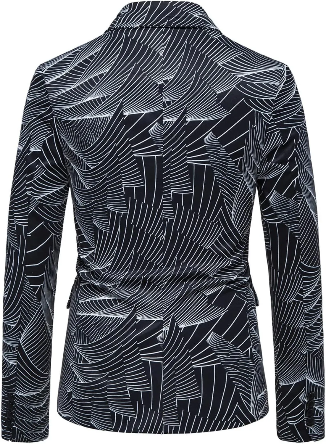 LCMTWX Mens Blazers Men's Fashion Casual Buckle Printed Single-breasted Jacket Coat Fashion Soft Work formal Sleep Suit