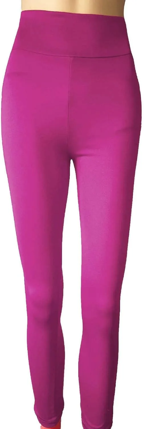 Leggings Cotton Women's Ultra Soft Solid Leggings Plus Size Tummy Control Athletic High Waisted Yoga Leggings