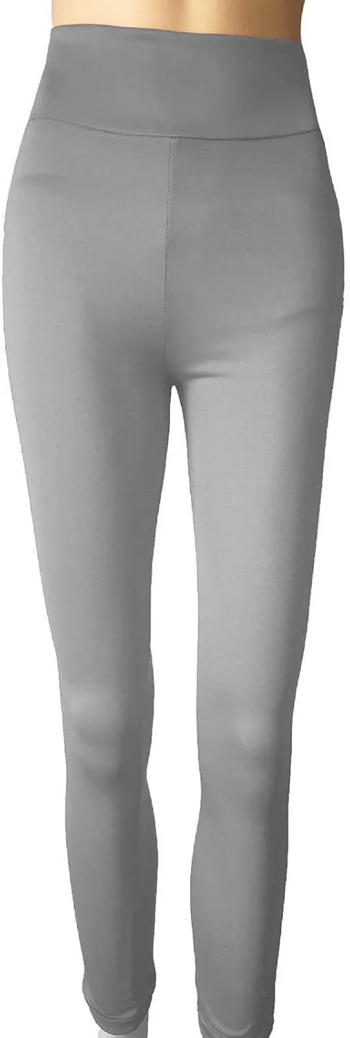 Leggings Cotton Women's Ultra Soft Solid Leggings Plus Size Tummy Control Athletic High Waisted Yoga Leggings