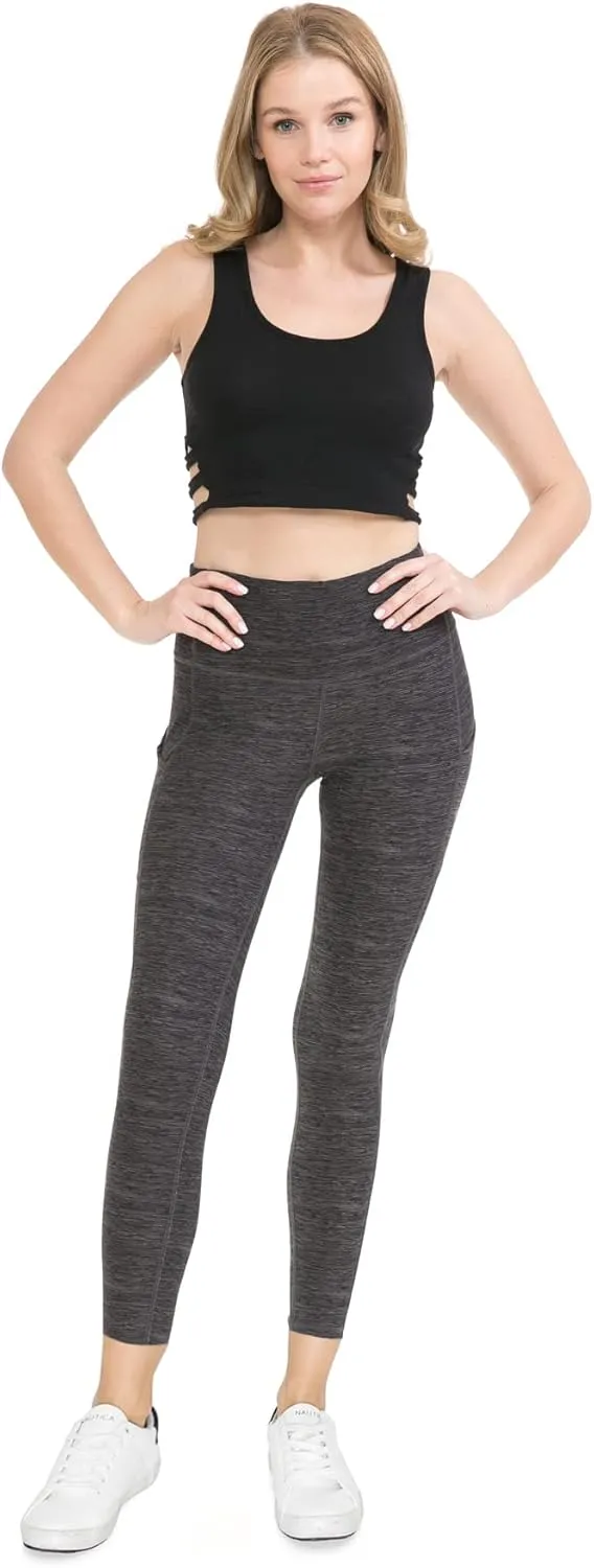 Leggings Depot High Waist 7/8 Leggings for Women Workout Yoga Pants with Pockets