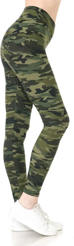 Leggings Depot High Waisted Camouflage & Multiple Print Leggings for Women - Reg, Plus, 1X3X, 3X5X