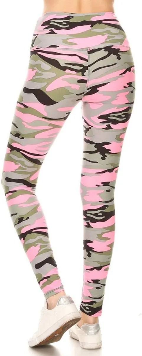 Leggings Depot High Waisted Camouflage & Multiple Print Leggings for Women - Reg, Plus, 1X3X, 3X5X