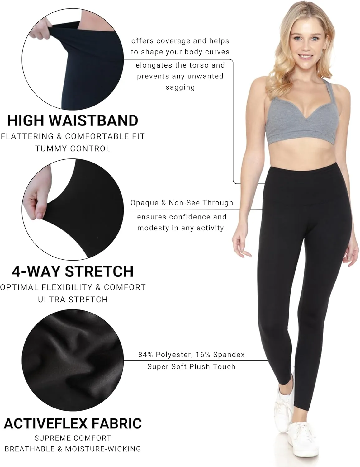 Leggings Depot Women's ActiveFlex Leggings Athletic Pants for Women - Classic and Yoga