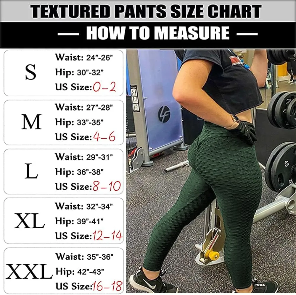 Leggings for Women Butt Lifting Leggings High Waisted Booty Yoga Pants Tummy Control Workout Leggings Tights