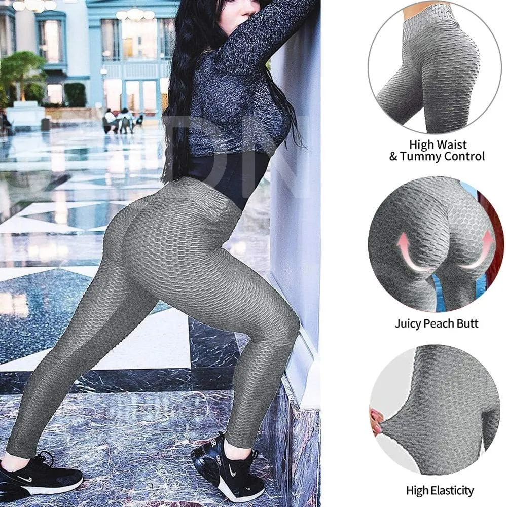 Leggings for Women Butt Lifting Leggings High Waisted Booty Yoga Pants Tummy Control Workout Leggings Tights