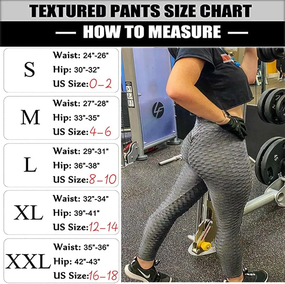 Leggings for Women Butt Lifting Leggings High Waisted Booty Yoga Pants Tummy Control Workout Leggings Tights