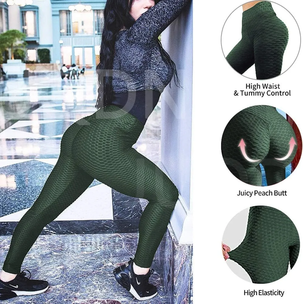 Leggings for Women Butt Lifting Leggings High Waisted Booty Yoga Pants Tummy Control Workout Leggings Tights