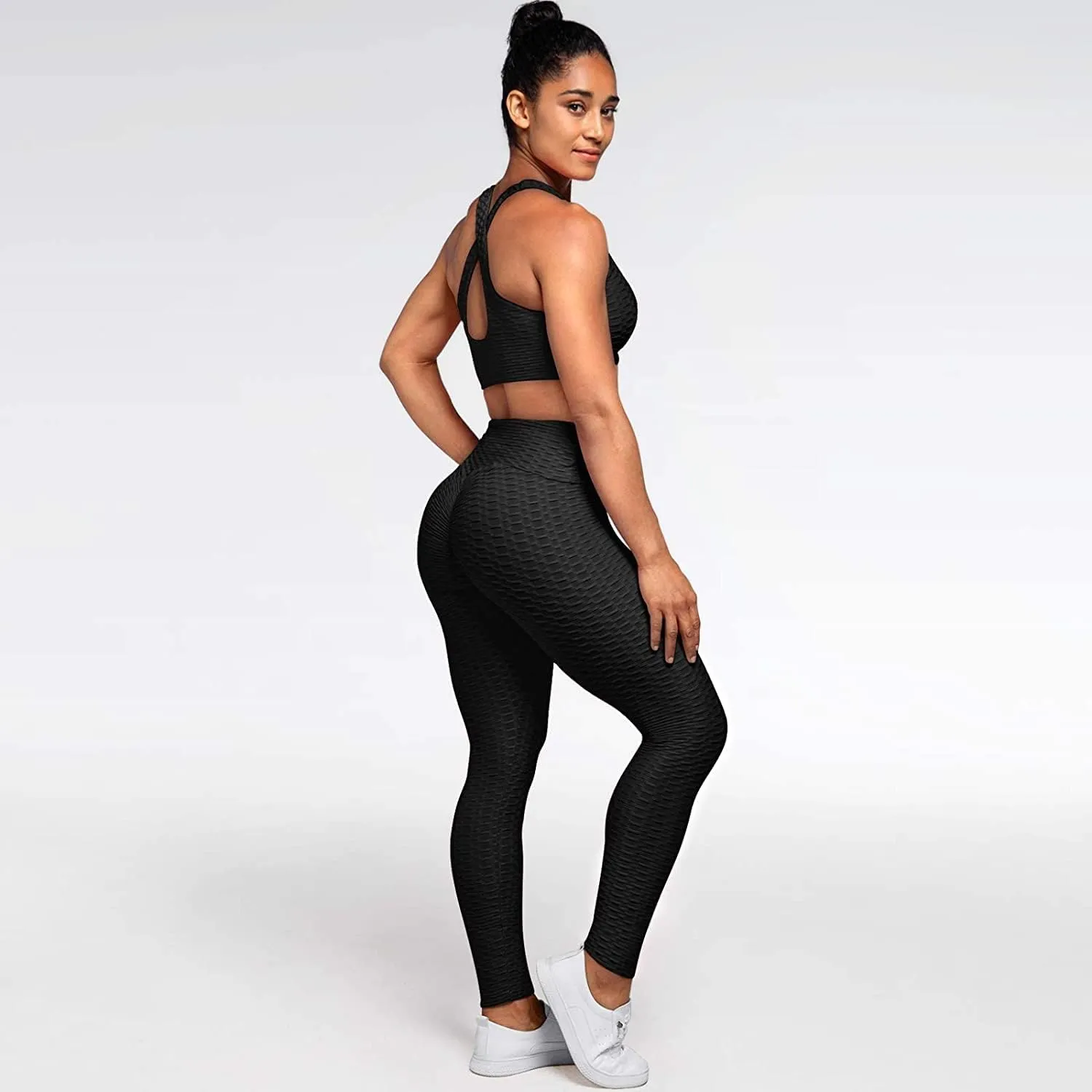Leggings for Women Butt Lifting Leggings High Waisted Booty Yoga Pants Tummy Control Workout Leggings Tights