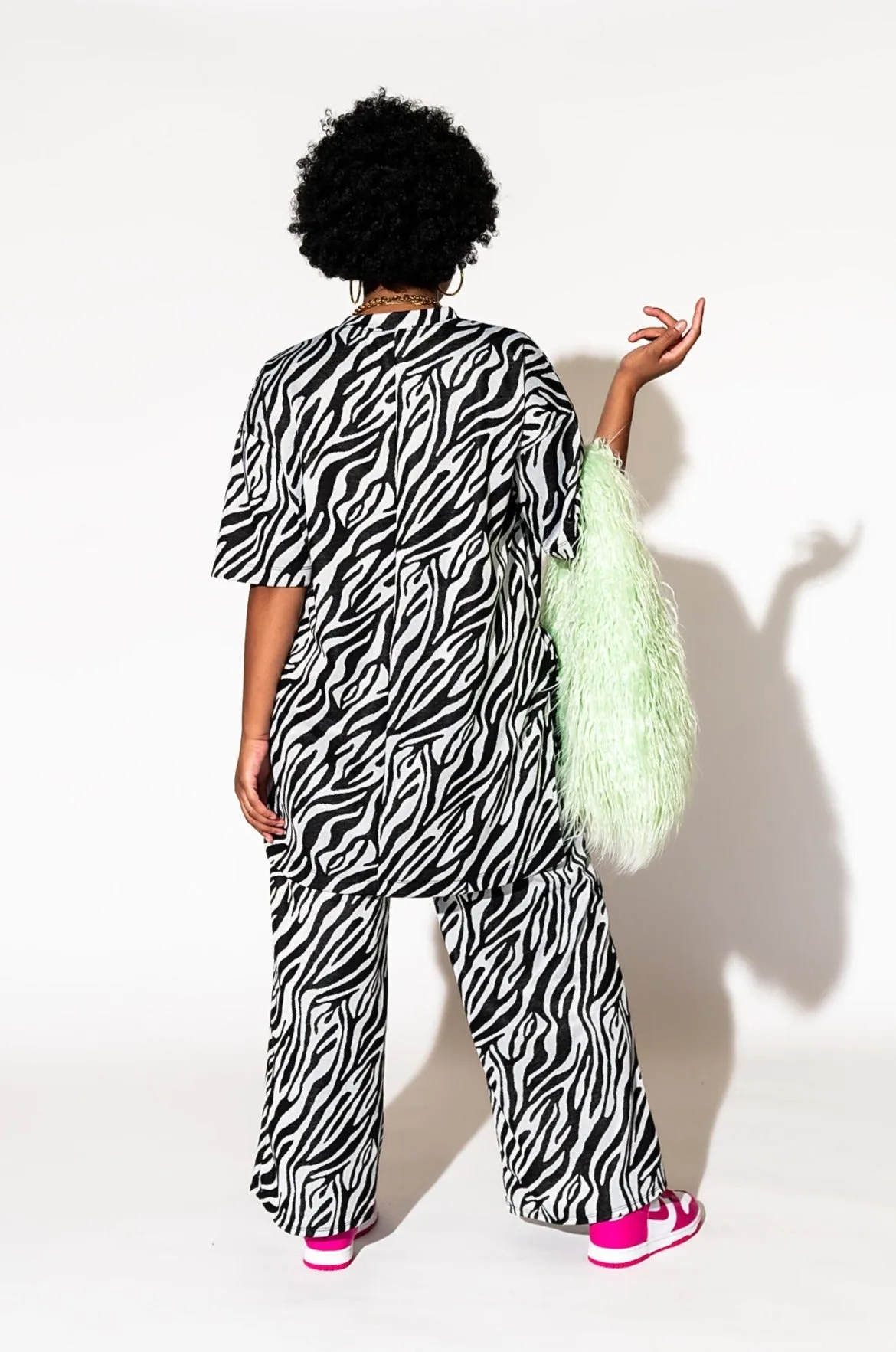 Leveled Up Double Knit Playsuit in Zebra Baby