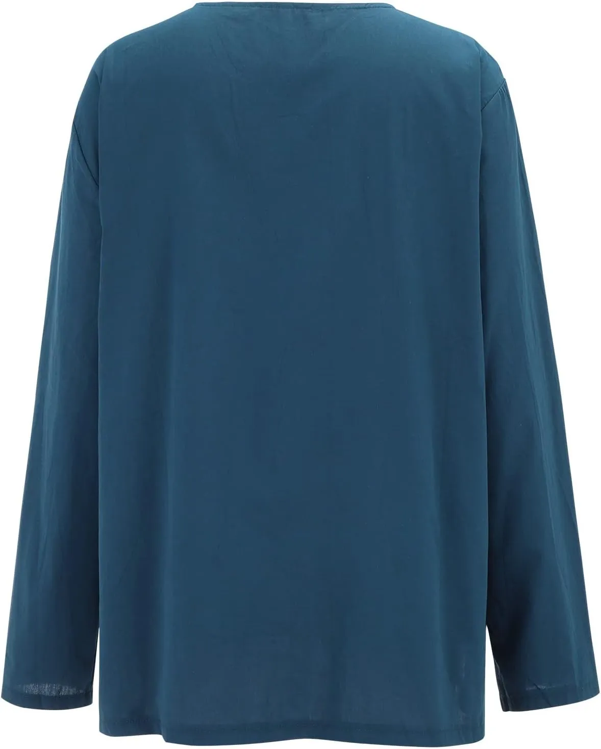 Linen Shirts for Men 3/4 Sleeve V Neck Pullover Henley Shirts Summer Solid Loose Fit Yoga Vocation Beach Shirts Tunic