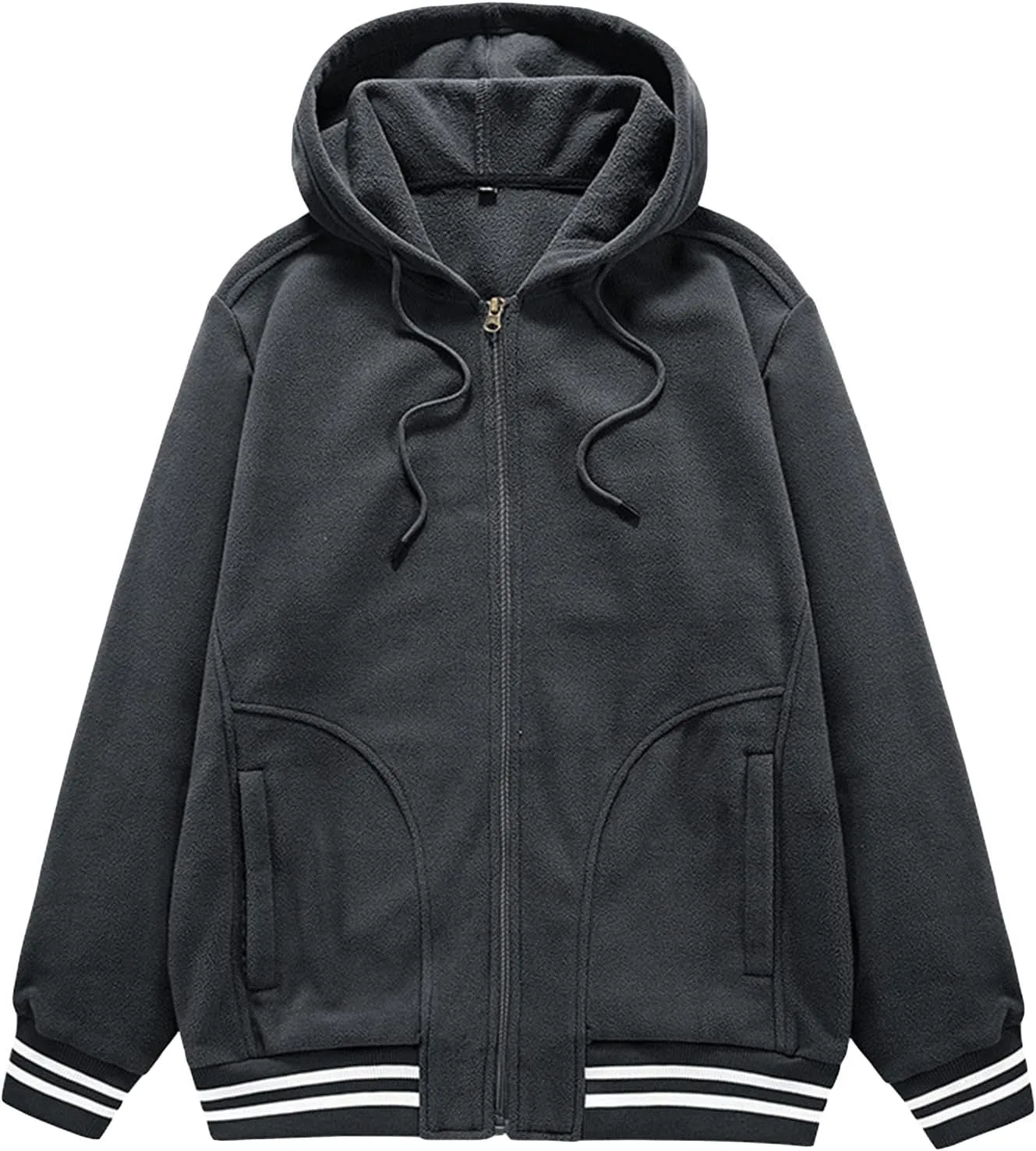 Maiyifu-GJ Fleece Hoodies for Men Lightweight Warm Running Hooded Sweatshirt Casual Zip Up Sports Hiking Athletic Hoodie