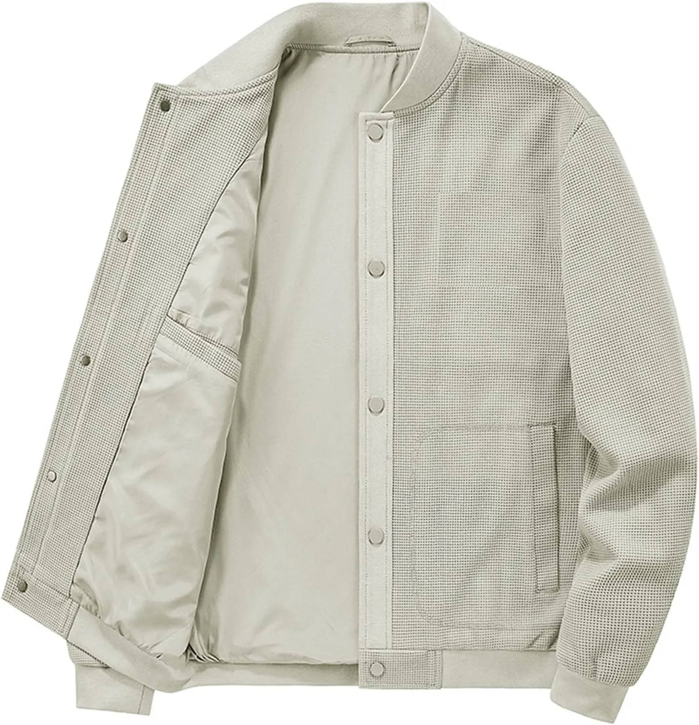 Maiyifu-GJ Men Lightweight Flight Jacket Spring Softshell Windproof Coat Outwear Full-Zip Military Windbreaker Sportswear