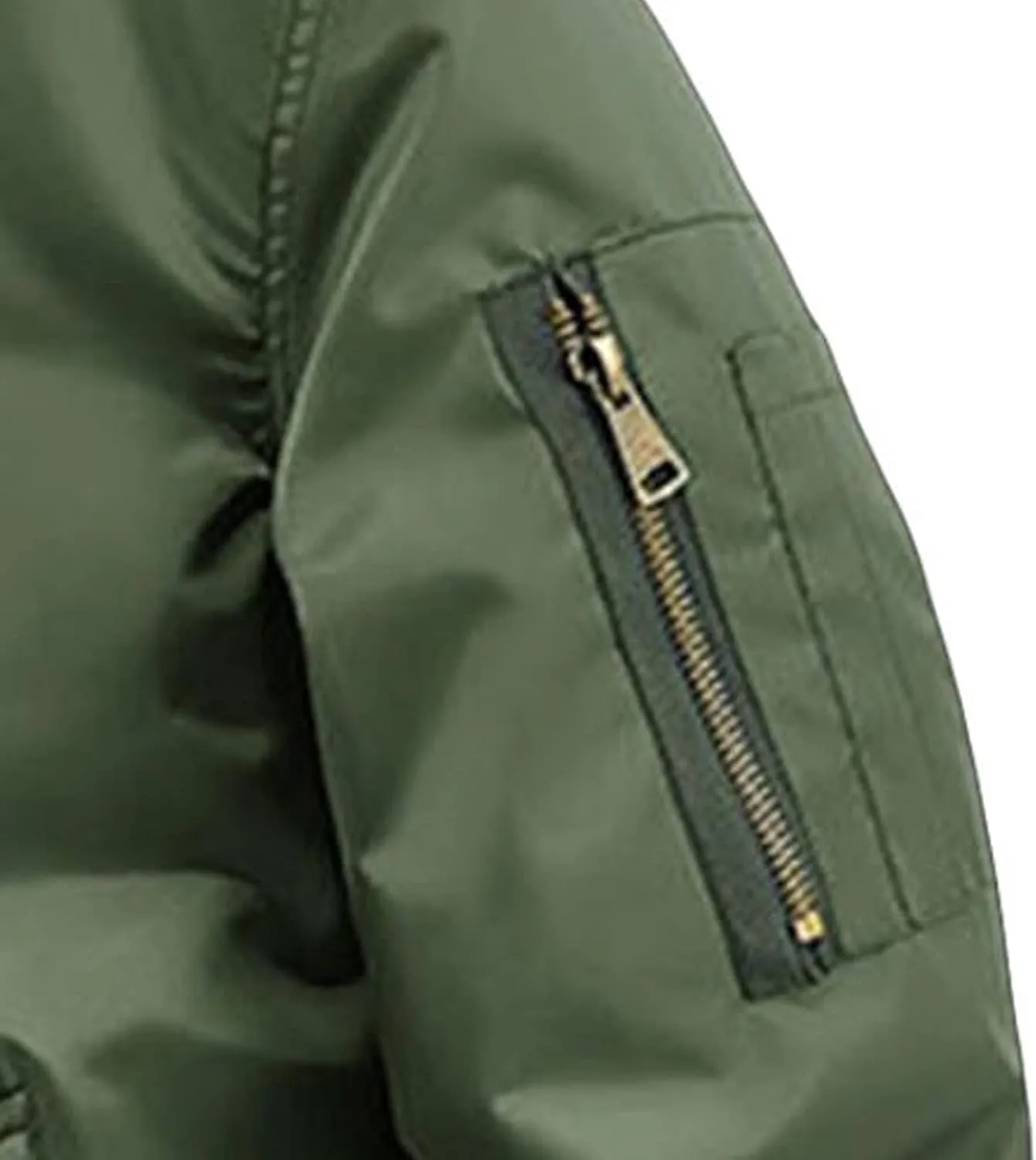 Maiyifu-GJ Men Winter Warm Flight Bomber Jacket Slim Fit Windproof Full Zip Military Jacket Lightweight Casual Coats Outwear