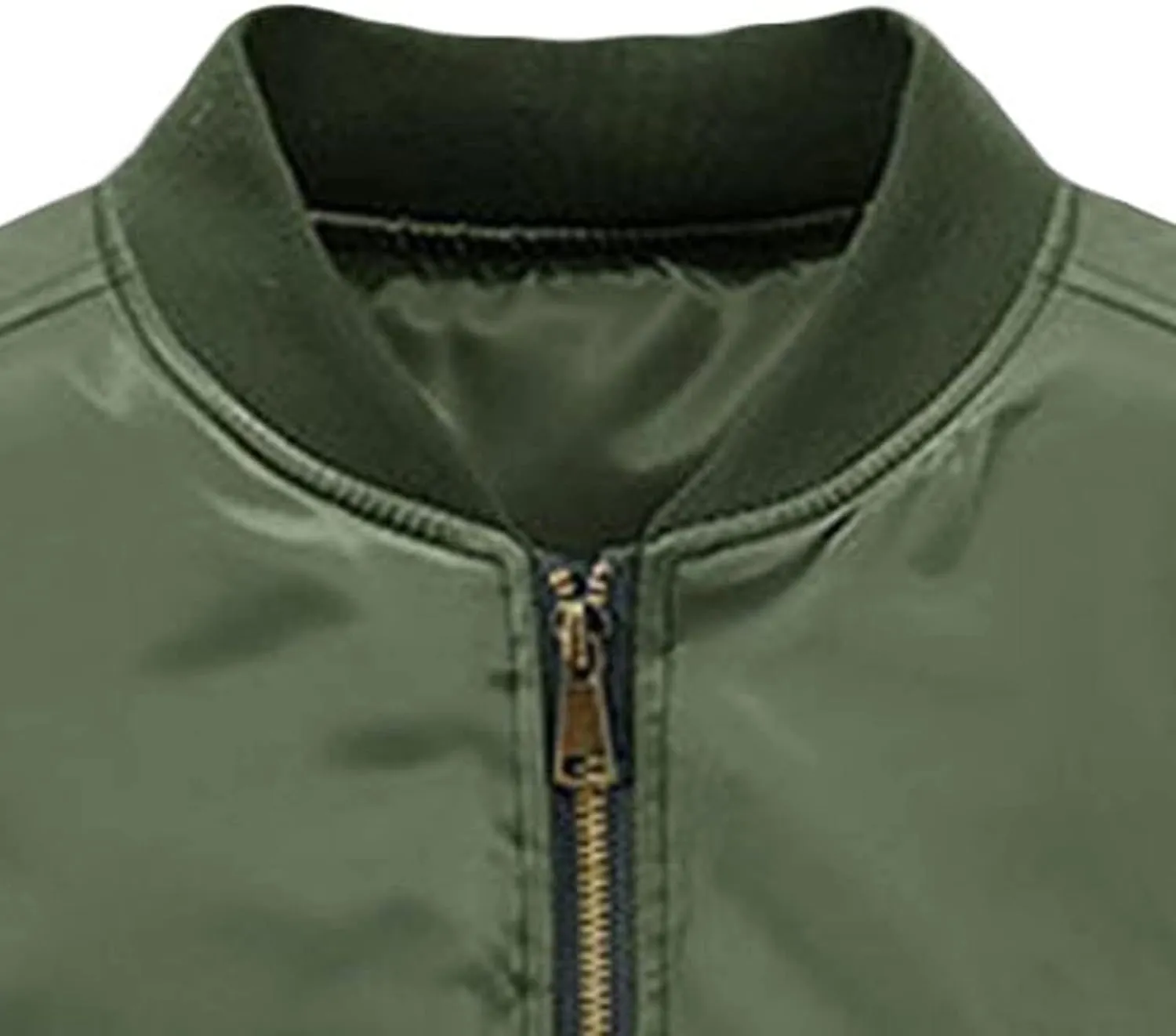 Maiyifu-GJ Men Winter Warm Flight Bomber Jacket Slim Fit Windproof Full Zip Military Jacket Lightweight Casual Coats Outwear
