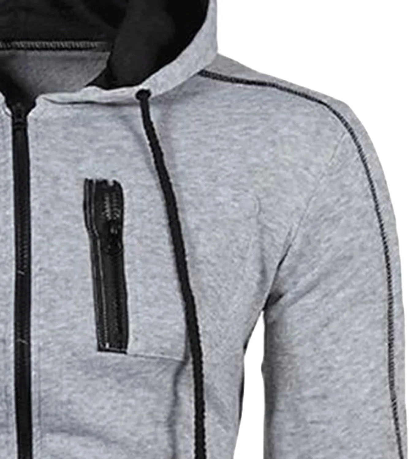 Maiyifu-GJ Men's Full Zip Casual Hoodies Long Sleeve Fleece Sports Hoodie Lightweight Hooded Sweatshirts with Zip Pockets