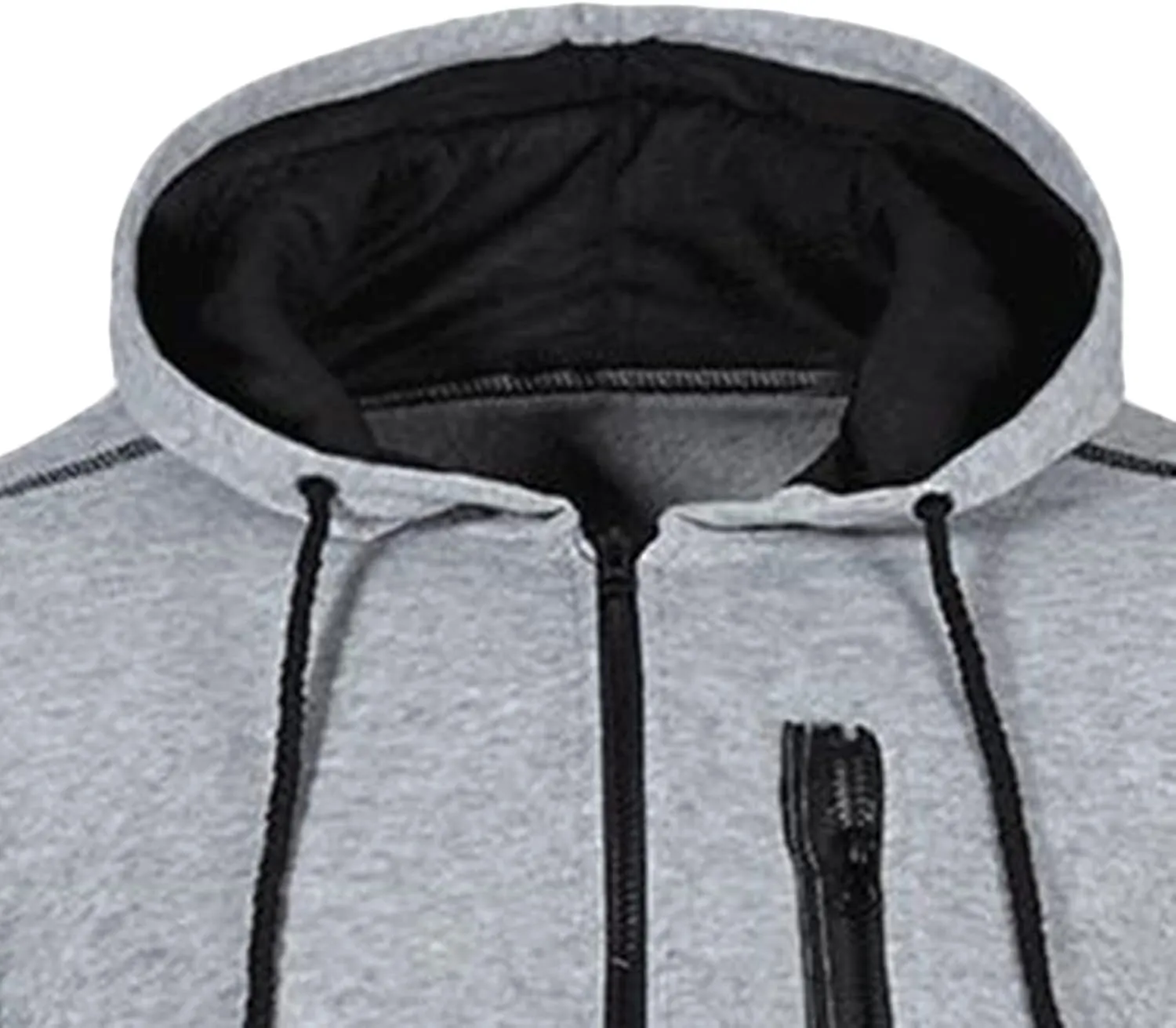 Maiyifu-GJ Men's Full Zip Casual Hoodies Long Sleeve Fleece Sports Hoodie Lightweight Hooded Sweatshirts with Zip Pockets