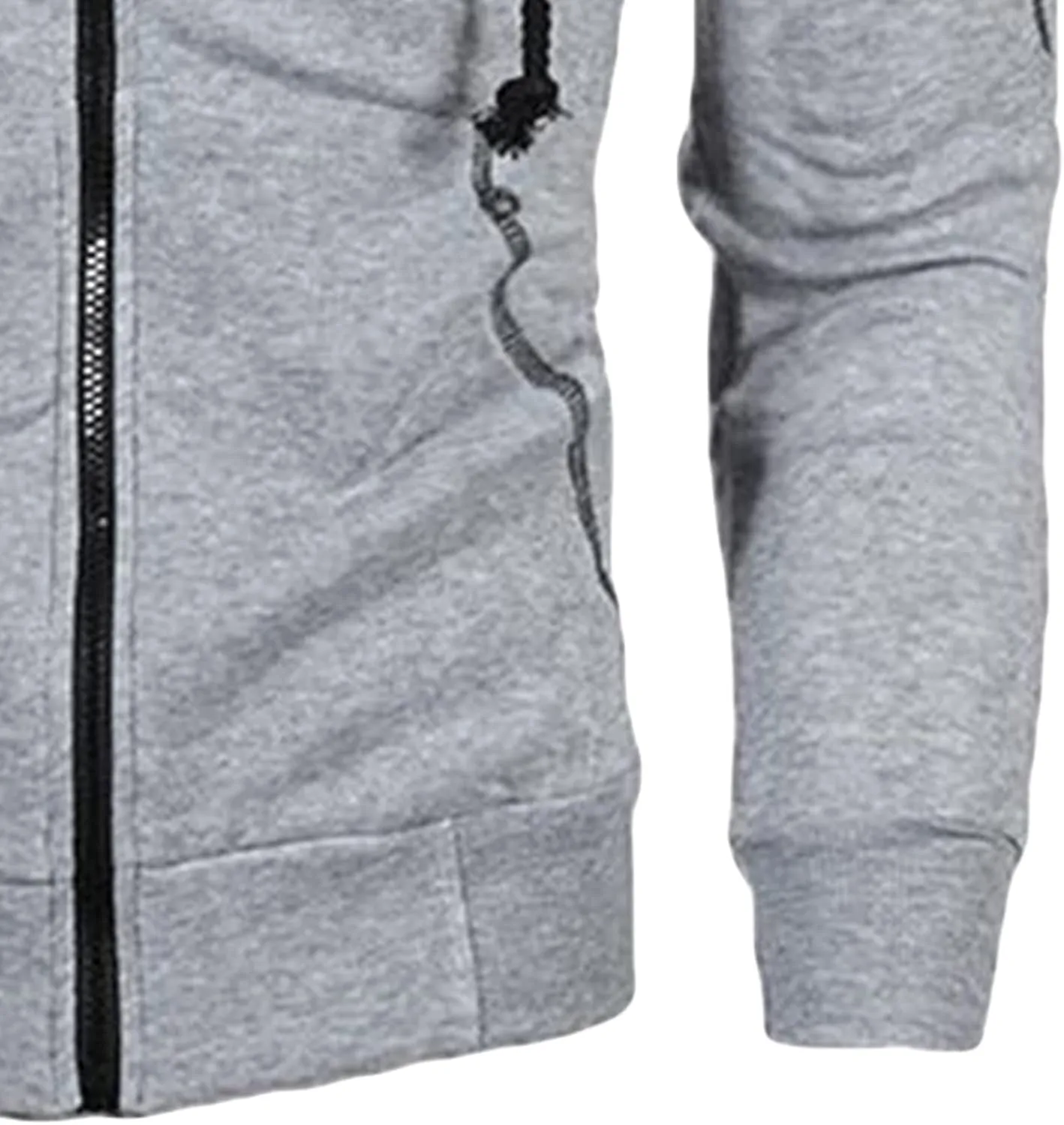 Maiyifu-GJ Men's Full Zip Casual Hoodies Long Sleeve Fleece Sports Hoodie Lightweight Hooded Sweatshirts with Zip Pockets